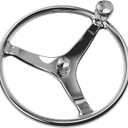 Lewmar Power Grip Boat Steering Wheel with 1/2" Welded Nut - 15.5" Diameter, Weather-Resistant Stainless Steel, Professional Knob with Ergonomic Finger Grips