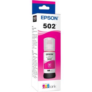 EPSON 502 EcoTank Ink Ultra-high Capacity Bottle Magenta Works with ET-2850, ET-2980, ET-2988, ET-3850, ET-3930, ET-3950, ET-4850, ET-4950 and other select EcoTank models