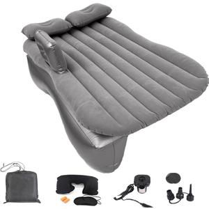 Onirii Inflatable Car Air Mattress Back Seat Bed with Air Pump,53" (L) x 32.6" (W) Portable Thickened Car Travel Camping Sleeping Air Mattress Blow Up Bed for Small Compact Car SUV