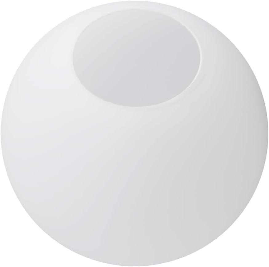 Frosted Opal White Glass Lampshade Fixture Replacement Globes，Diameter 8", Diameter: 8 IN, Fitter: 2.6 IN