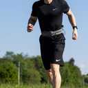 Fitgriff Running Belt for Men & Women - Secure Jogging Pouch for Phone, Keys & Essentials - For All Cell Phones (Grey)