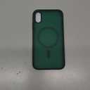 SUPFINE Magnetic for iPhone XR Phone Case(Compatible with MagSafe)(Military Grade Drop Protection) Slim Translucent Matte Shockproof with Anti-Fingerprint Phone Case,Forest Green