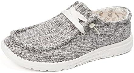 BENEKER Women's Loafers Slip On Low Top Sneakers Casual Boat Shoes Comfortable Walking Flats Breathable Canvas Shoes 6