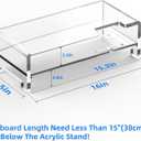Acrylic Monitor Stand Riser Acrylic Laptop Stand Clear Computer Stand Laptop Riser with Storage Desk Organizer Accessories for Home and Office