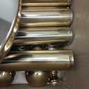 6 Pack Gold Stanchions Set with 3 Pcs 5 ft Red Velvet Ropes