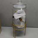 Drink Dispensers for Parties 1 Gallon, Bevarage Dispenser with Stand,Glass Drink Dispenser With Stainless Steel Spigot + Marker & Chalkboard, Ideal for Lemonade,Juice, Tea, and Party Drinks