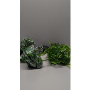 Der Rose 4Pcs Fake Plants Hanging Artificial Ivy Vine Faux Eucalyptus Hanging Plants, Boston Fern, String of Pearls for Living Room Bedroom Boho Wall Shelf Indoor Outdoor Decor (Black Pots-4pcs Green)