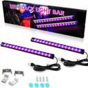 Black Light Bar, 10W 1ft LED Blacklight Lamp for Tapestry Poster Body Paint Glow Party Halloween Decoration (2 Pack)