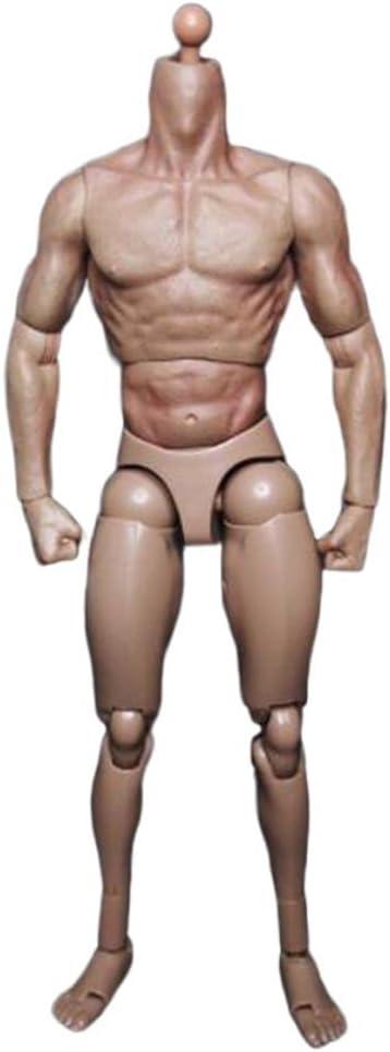 12'' Muscular Body,Male Flexible Action Figure Body Doll for 1:6 Scale Head Sculpt Carved