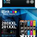 E-Z Ink Compatible Tr8620a Ink Cartridge Replacement for Canon PGI-280XXL CLI-281XXL 280 XXL 281 XXL Compatible with TR8520 TR8620a TR8620 TS702a TS9520 TS9521C TR8520 TS6220 TS6320 TS8220 (5 Pack)