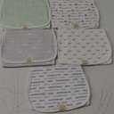 Organic Burp Cloths Baby Boy & Girl - 5-Pack Super Absorbent Cotton Burping Cloths for Babies, Soft & Plush Newborn Spit Up Rags, Infant Towels for Milk Spit Up, Unisex, Large 21" x 10" (Vessels)