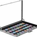 Portable Trade Show Display Case, 34"x22" Aluminum Card Show Display Case with Lock, Large Table Top Sports Card Display Case with Clear Acrylic Glass for Jewelry, Trading Card, Collectibles Shows