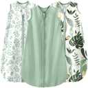 Yoofoss Baby Sleep Sack 0-6 Months Wearable Blanket for Babies 100% Organic Cotton 2-Way Zipper TOG 0.5 Toddler Sleeping Sack 3 Pack, Sleep Sacks