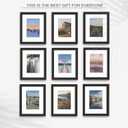 Wiscet 8x10 Picture Frame Set of 9, Display Pictures 5x7 with Mat or 8 x 10 Without Mat, Photo Frame for Wall Mounting or Tabletop, Black