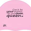 Silicone Swim Cap, 3D Ergonomic Desig Bathing Cap Ideal for Curly Short Long Hair, Swimming Cap for Women and Men, Shower Caps Keep Hairstyle Unchange Hair Dry (Pink)