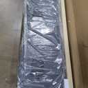 Garvee King Size Bed Frame, Velvet Upholstered Platform Bed Frame with Rivet Decor Headboard, Strong Wood Slat Support, No Box Spring Needed, Grey (King)