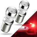AUXITO Upgraded 1157 2357 LED Bulb Red for Tail Lights Brake Lights Super Bright 2057 2357 7528 BAY15D LED Replacement Light Kit for Tail Stop Brake Signal Running Lights, Pack of 2