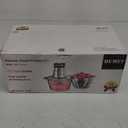 2X12-cup bowls 800W Electric Food Processor with LED timer. 3-Tiered 6 Cutting Edges blade for mincing, chopping, Ideal as meat grinder, fresh vegetables chopper, pet food process in kitchen.