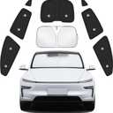 8pcs Car Window Shades for Tesla Model Y 2025 2026 Upgrade with Suction Cups [Suction No-Fall] | Full Coverage Window Covers Sunshades for Camping | Privacy Window Shade for Front, Rear, Side Windows