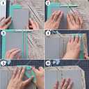 4Pcs Book Cover Maker, Green Acrylic Book Binding Kits Multi-Functional Bookbinding Cover Tool for Album Journal Planner Making Book Covers