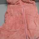 Hiturbo Surf Poncho Zipper Towel Hoodie: Oversized Hooded Wetsuit Changing Robe with Pocket - Plush Coral Fleece Swimwear for Home Beach Pool Bath - Pink