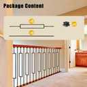 16 Pack Rectangular Hollow Stair Spindles 44 Inches, 1/2" Iron Balusters for Staircase Interior With 32 Baluster Shoes