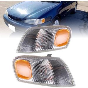 Left & Right Turn Signal Parking Marker Light Lamp Replacement for Corolla 1998-2000 Corner Lights TO2520150 TO2521150 81510-02040 81520-02040