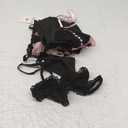 Mixxmix Lingerie Sets for Women Sexy Rave Outfits Lace Up Corset Bodysuit with Garter 2 Piece M