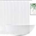 Extra Wide Shower Curtain Liner 108 x 72, Waterproof Heavy Duty Clear Vinyl Shower Liner for Bathroom and Bathtub, 18 Plastic Hooks