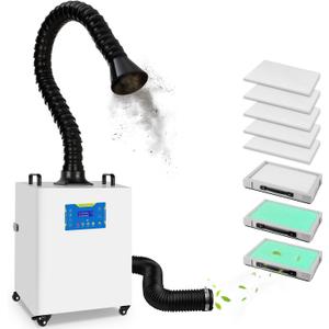 KINGSOM 310m³/h Laser Fume Extractor, Solder Fume Extractor Strong Suction for M1/S1/P1 Laser Cutter, Laser Engraver, 3D Printing, Large