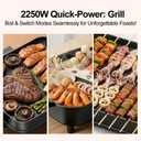 Electric Hot Pot and Grill Combo, Korean BBQ Indoor Smokeless Grill with Nonstick Surface,Large Tabletop Cooker for Family & Party, Includes Cooking Tool Set (Ladle, Strainer, Tongs, Oil Brush)