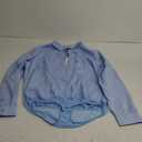 Tapata Women's Bodysuit Blouse Button Down One-Piece Long Sleeve Solid Office Work Shirt Casual Tops (X-Large, Light Blue)