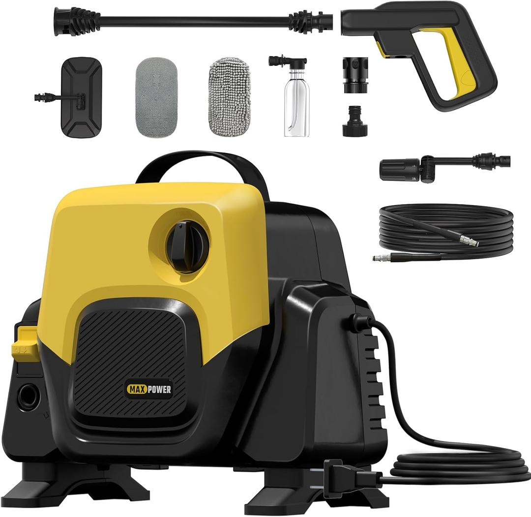 Electric Pressure Washer 2400 Max PSI -1.79 GPM Portable Pressure Washer with 360 Rotating 5-in-1 Nozzle, Power Washer with Foam Pot/Car Wash Kit for Cars, Driveways, Siding, Patios, Garden