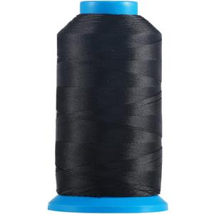 YOKER Bonded Nylon Sewing Thread 1500 Yard Size 69 T70 210D/3 for All Embroidery Machines Leather Bag Shoes Canvas Color Black