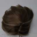 KOME Brown mix Blonde Synthetic Lace Front Wig,Side Part Short Layered Straight Glueless Bob Wig for White Women Daily Use 10IN (#F8/27/88)
