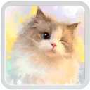 AOPALE Bathroom Decor Towel Racks for Bathroom Foldable Towel Storage Organizer Lavatory Wall Mounted (Ragdoll Cat)