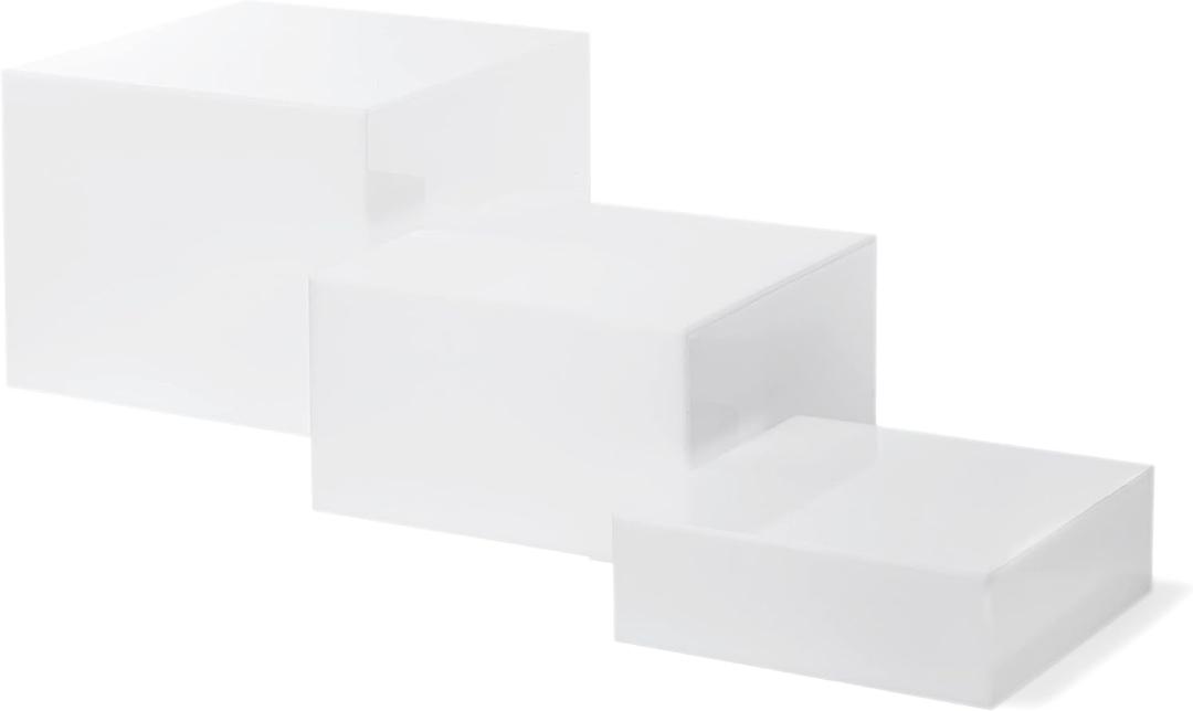 Acrylic Cube Display Risers 8x8x2inch 9x9x4inch 10x10x6inch