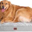 EHEYCIGA Extra Large Dog Bed Othorpedic 44x32x6.5, Memory Foam XL Dog Bed with Washable Removable Cover, Waterproof Pet Sofa Couch XLarge Size Dogs with Nonskid Bottom, Grey