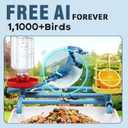Bird Feeder with Camera-Free AI Forever for 1,1000+ Birds Identification, 2K HD & 5MP Night Vision, Record Video Live View, 64GB Card, App Alerts, Gifts for Bird Lovers