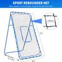 Volleyball Baseball Rebounder Net, Softball Rebounder Pitchback Net Quick Adjustments, Quick Adjustments Lacrosse Bounce Back Practice Equipment, Ideal for Outdoor Indoor and Backyard Training