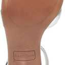 Franco Sarto womens Nora Ankle Strap Low Block Heel SandalHeeled Sandal (9.5, Silver Metallic)