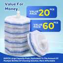 Cecailin 60pcs Disposable Toilet Brush. Bathroom Cleaning. Disposable bowl cleaners Compatible with Most Toilet Brushes