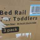 3 Piece Bed Rails for King Size Bed, No-Drill Needed Baby Bed Rail Guard, 3-Sides for King Size(74.8" x 78.7"x 78.7")