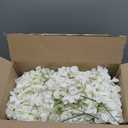 65Pcs White Hydrangea Artificial Flowers BulkRealistic Silk Fake Flowers with StemsFaux Hydrangea Flowers for Wedding Home Decor Centerpieces Living Room Garden Party Baby Shower Decoration