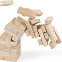 GOTHINK Giant Tumble Tower Game, Large Tumbling Tower Stacking to Over 4 FT 54pcs Wooden Jumbo Blocks for Outside Yard Games with Carry Case Timber Stacking Game Night Toy Gift for Kids Adults Family