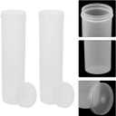 2Pcs Clear Round Crackers Containers Airtight Cookie Keeper Snack Storage Jar for Pastries Chips Donuts Kitchen Pantry Organizer for Home Use