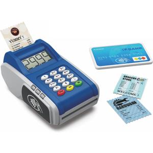 Payment Terminal Toys, Point of Sale Terminal with Light and Sound, Cash Register Toy with Credit Cards and Recipts, Pretend Play for Kids Age 3 and Up, Gifts for Boys and Girls