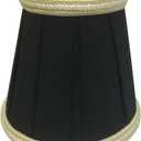 Royal Designs, Inc. CS-404BLK Empire English Box Pleat Chandelier Shade with Decorative Trim, 3 x 5 x 4.5, Black
