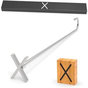 PKPKAUT Steak Branding Irons Personalized for Steak, Buns, Wood & Leather | Personalized Stainless Steel BBQ Brander | Branding Stick with Gift Box | 12" Hand-Forged Handle (3" Letter, X) Set Of 3