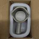 Espresso Cup 3 OZ, Espresso Accessories, Ceramic Espresso Measuring Cup Expresso Shot Cup with Handle, Double Spouts, Gray